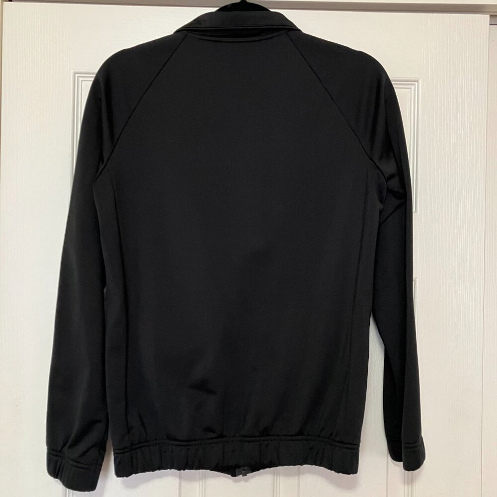 Adidas Women's Track Jacket Black with White Stripes size Medium - Picture 2 of 3